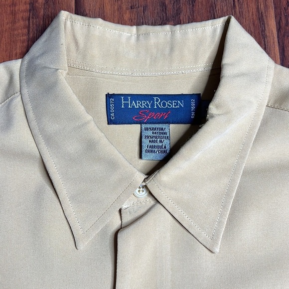Harry Rosen Sport Mustard Long Sleeve Button Down Shirt XL - Picture 2 of 6